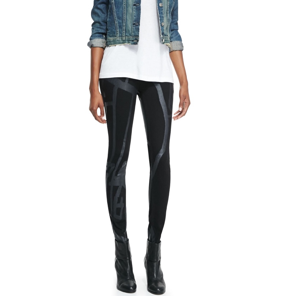 Rag and bone Robot black skinny jeans